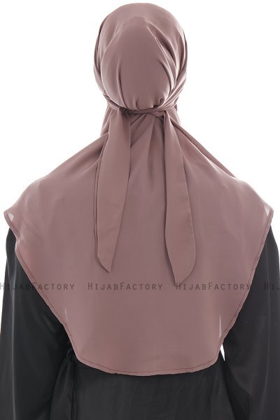 Ebrar - Plommon Crepe Chiffon Al Amira Hijab