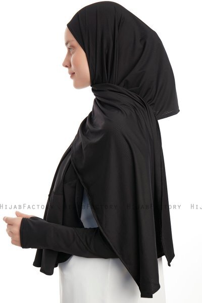 Azize - Svart Pro Scarf Sport Hijab Set