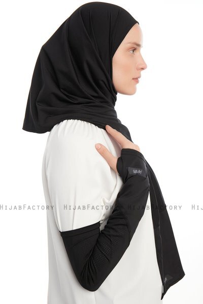 Azize - Svart Pro Scarf Sport Hijab Set