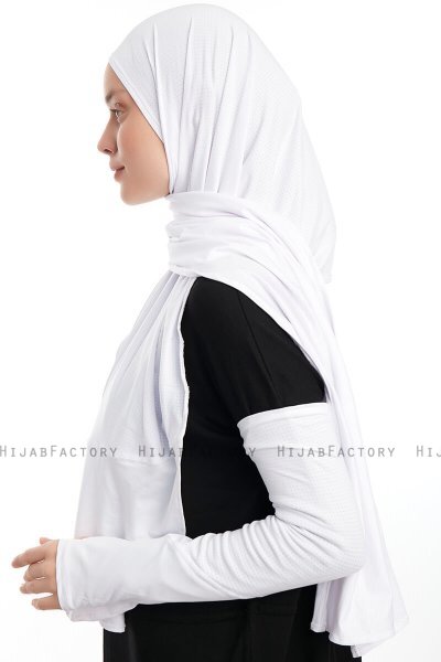 Azize - Vit Pro Scarf Sport Hijab Set