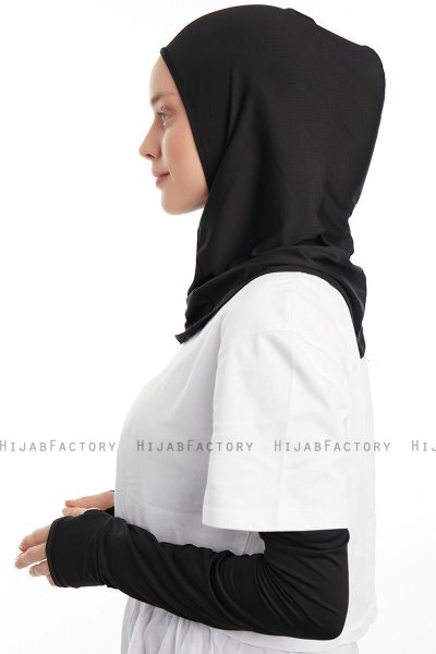 Bayda - Svart Pro Sport Hijab Set