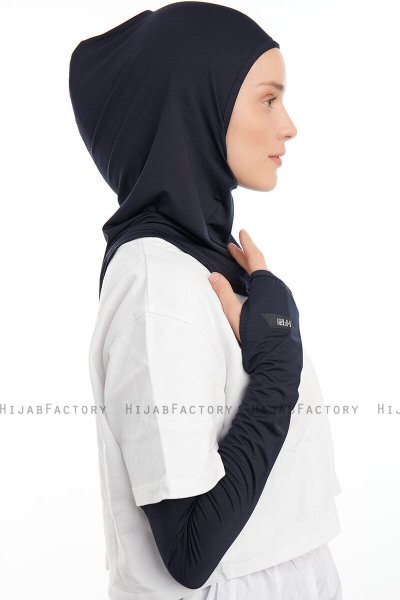 Bayda - Marinblå Pro Sport Hijab Set