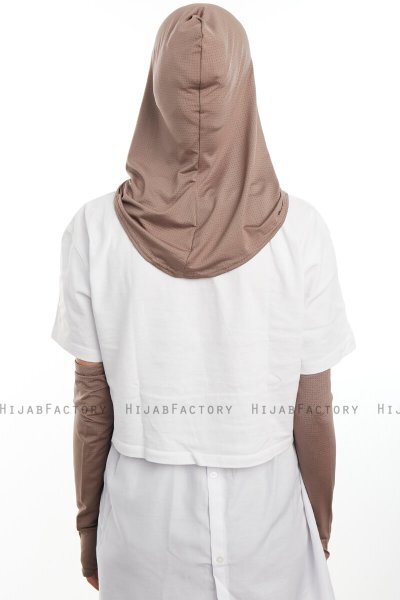 Bayda - Mörk Taupe Pro Sport Hijab Set