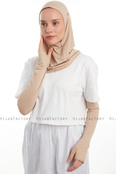 Bayda - Ljus Taupe Pro Sport Hijab Set