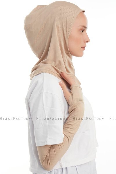 Bayda - Ljus Taupe Pro Sport Hijab Set