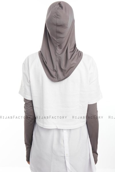 Bayda - Mörkgrå Pro Sport Hijab Set