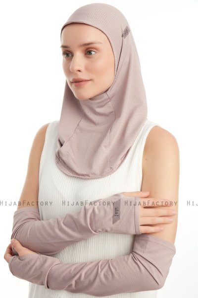 Bayda - Stengrå Pro Sport Hijab Set
