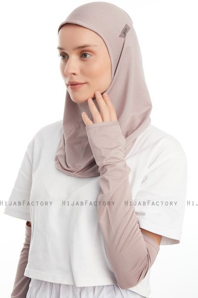Bayda - Stengrå Pro Sport Hijab Set