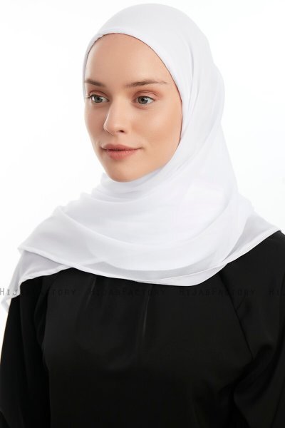 Eylem - Vit One Piece Chiffon Hijab