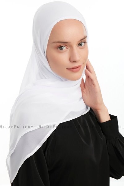 Eylem - Vit One Piece Chiffon Hijab