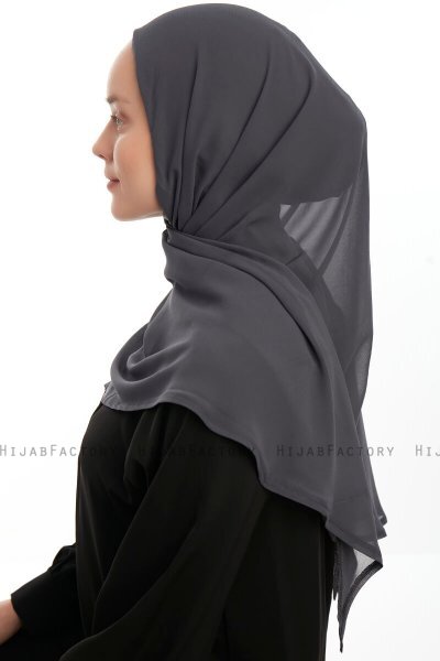Eylem - Antracit One Piece Chiffon Hijab