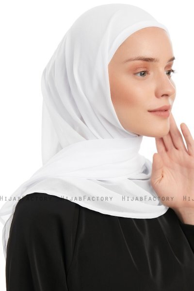 Sahar - Vit One Piece Chiffon Hijab