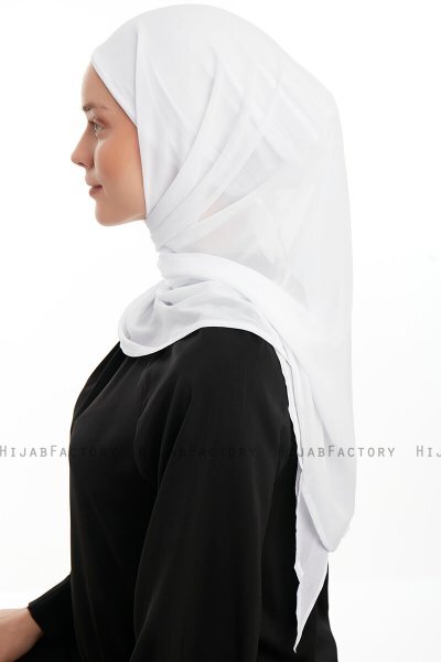 Sahar - Vit One Piece Chiffon Hijab