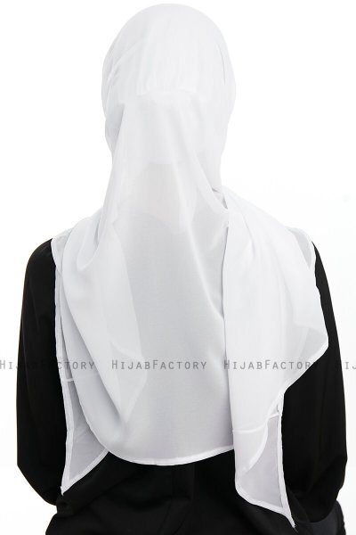Sahar - Vit One Piece Chiffon Hijab