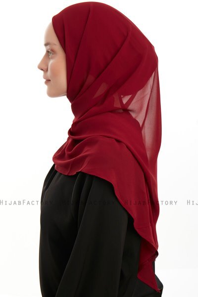 Sahar - Bordeaux One Piece Chiffon Hijab