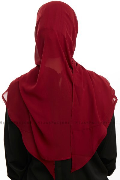 Sahar - Bordeaux One Piece Chiffon Hijab