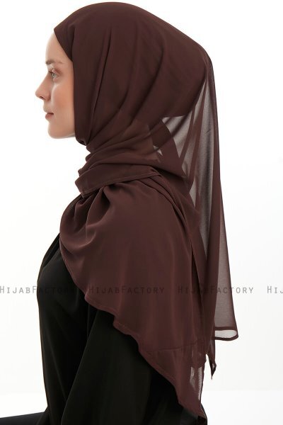 Sahar - Brun One Piece Chiffon Hijab