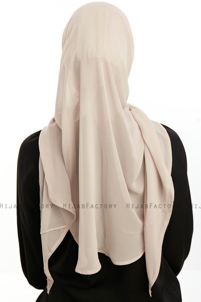 Sahar - Ljus Beige One Piece Chiffon Hijab
