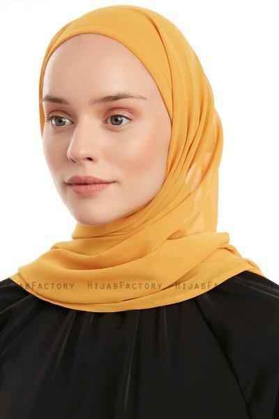Sahar - Senapsgul One Piece Chiffon Hijab