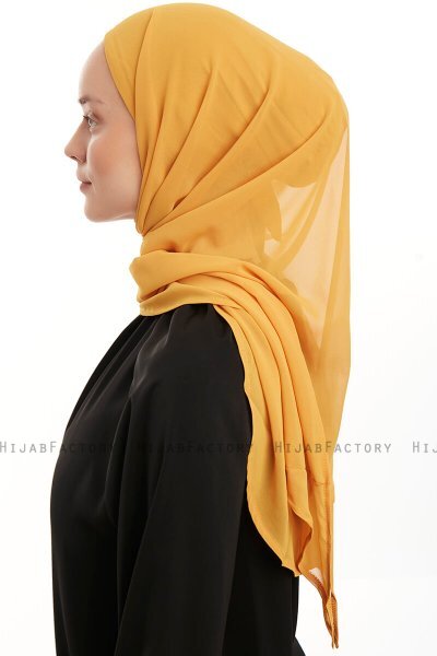 Sahar - Senapsgul One Piece Chiffon Hijab