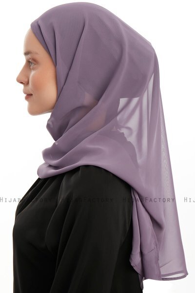 Sahar - Mörklila One Piece Chiffon Hijab