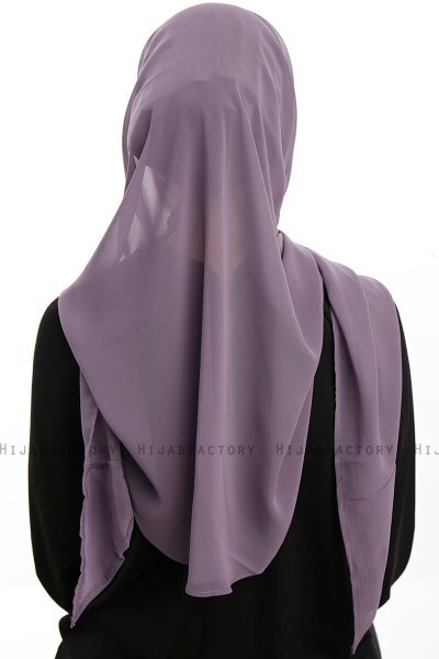 Sahar - Mörklila One Piece Chiffon Hijab