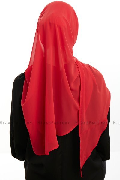 Sahar - Hallonröd One Piece Chiffon Hijab