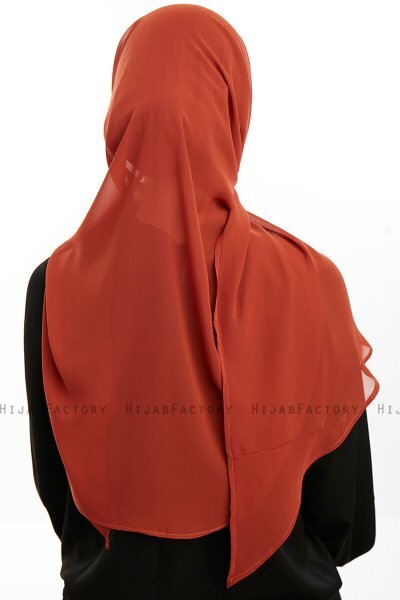 Sahar - Tegelröd One Piece Chiffon Hijab