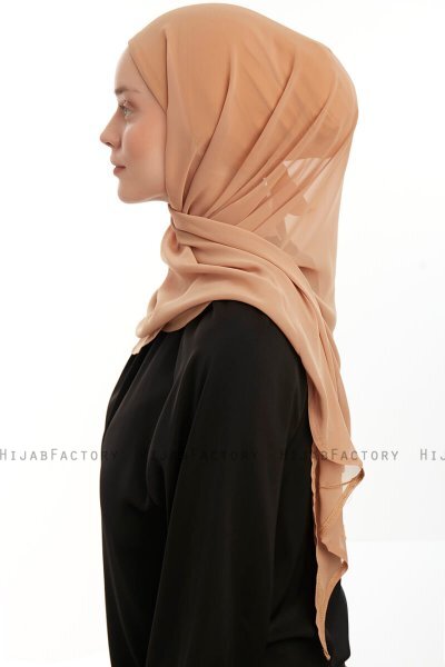 Sahar - Gold One Piece Chiffon Hijab