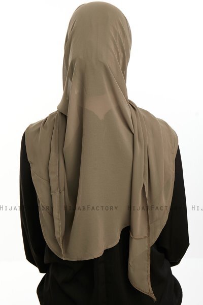 Sahar - Olivgrön One Piece Chiffon Hijab