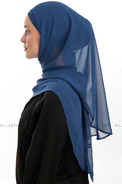 Sahar - Indigo One Piece Chiffon Hijab