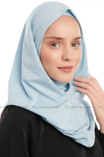 Taliah - Ljusblå One Piece Hijab