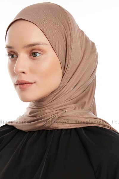 Vesile - Mörk Taupe One-Piece Hijab