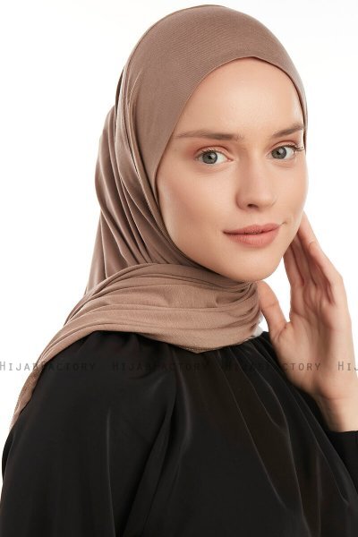 Vesile - Mörk Taupe One-Piece Hijab