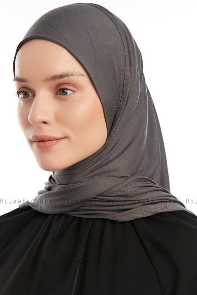 Vesile - Mörkgrå One-Piece Hijab