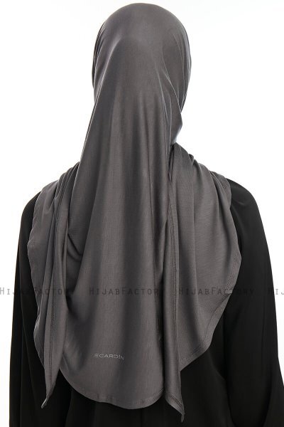 Vesile - Mörkgrå One-Piece Hijab