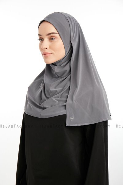 Ilay - Mörkgrå Sandy Turban Hijab