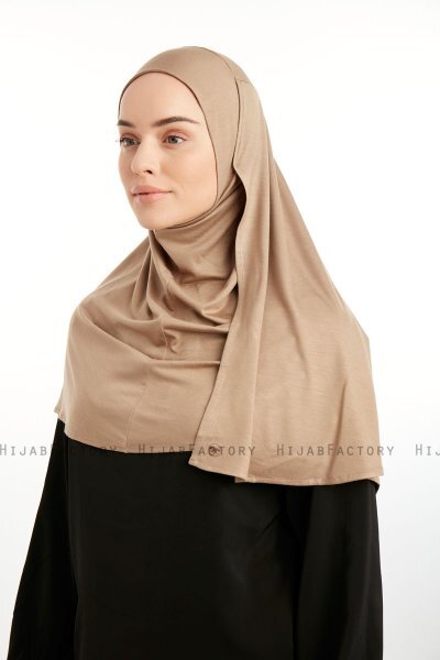 Feriha - Mörk Taupe Viskos Turban Hijab