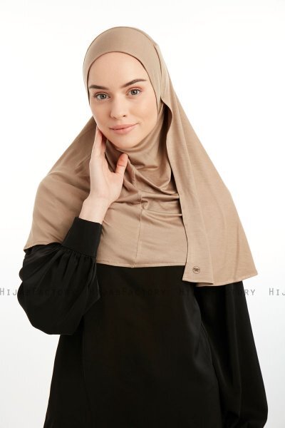 Feriha - Mörk Taupe Viskos Turban Hijab