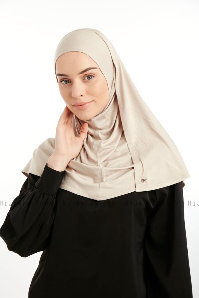 Feriha - Beige Viskos Turban Hijab