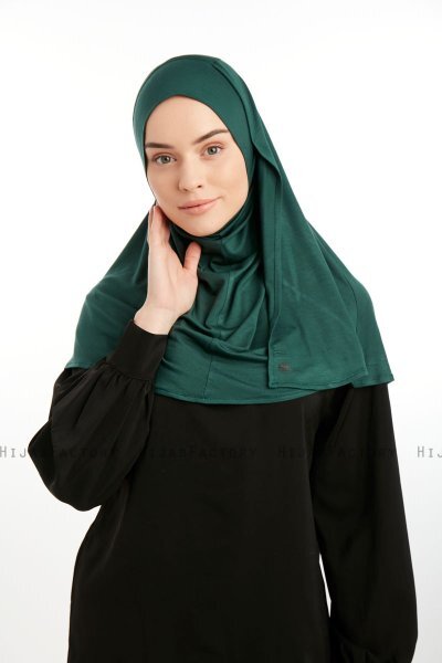 Feriha - Mörkgrön Viskos Turban Hijab