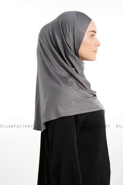 Feriha - Mörkgrå Viskos Turban Hijab
