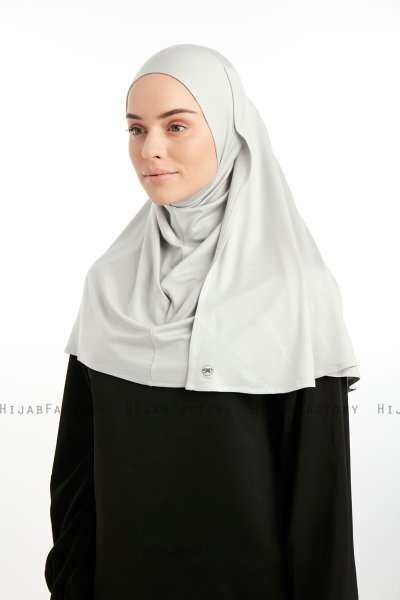 Feriha - Ljusgrå Viskos Turban Hijab