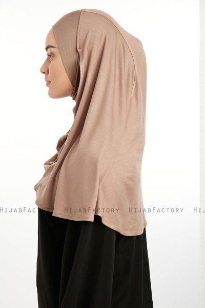 Feriha - Ljusbrun Viskos Turban Hijab