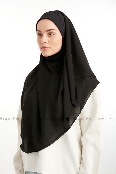 Bengi - Svart Micro Krep Turban Hijab