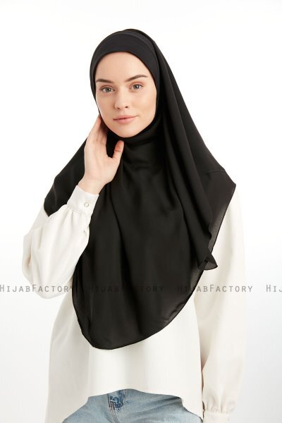 Bengi - Svart Micro Krep Turban Hijab