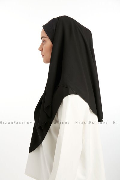 Bengi - Svart Micro Krep Turban Hijab