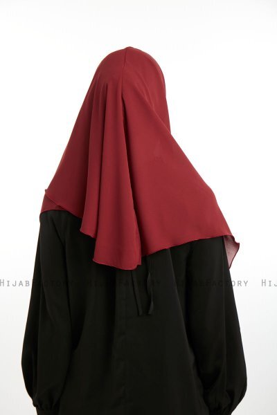 Bengi - Bordeaux Micro Krep Turban Hijab