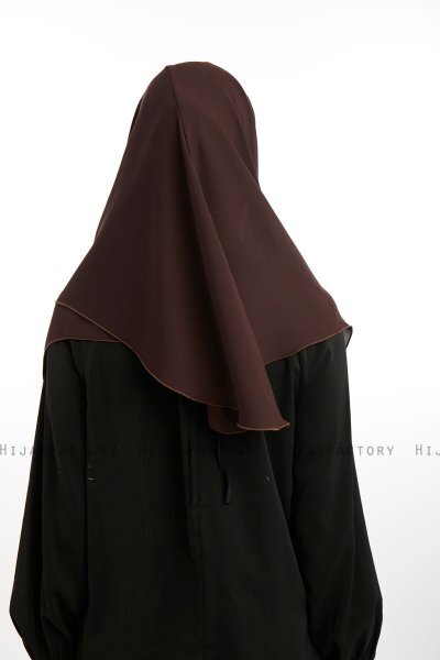 Bengi - Brun Micro Krep Turban Hijab