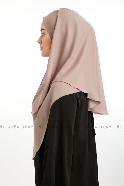 Bengi - Mörk Taupe Micro Krep Turban Hijab